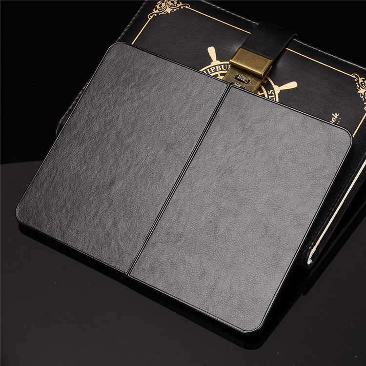 Litchi Texture PU Leather Coated PC Mobile Casing for Microsoft Surface Duo - Black-6