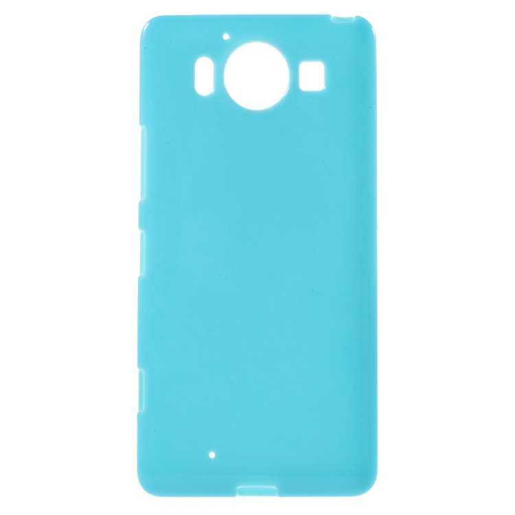 Solid Color Jelly TPU Back Case for Microsoft Lumia 950 - Blue-1