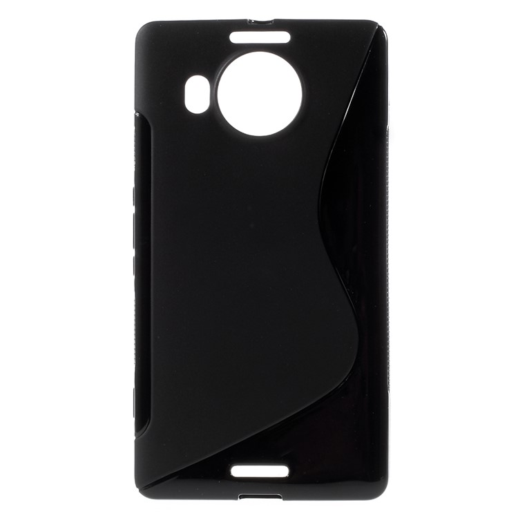 S Shape TPU Case for Microsoft Lumia 950 XL - Black-1