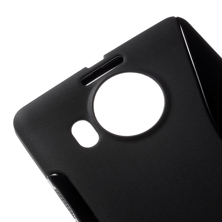 S Shape TPU Case for Microsoft Lumia 950 XL - Black-4
