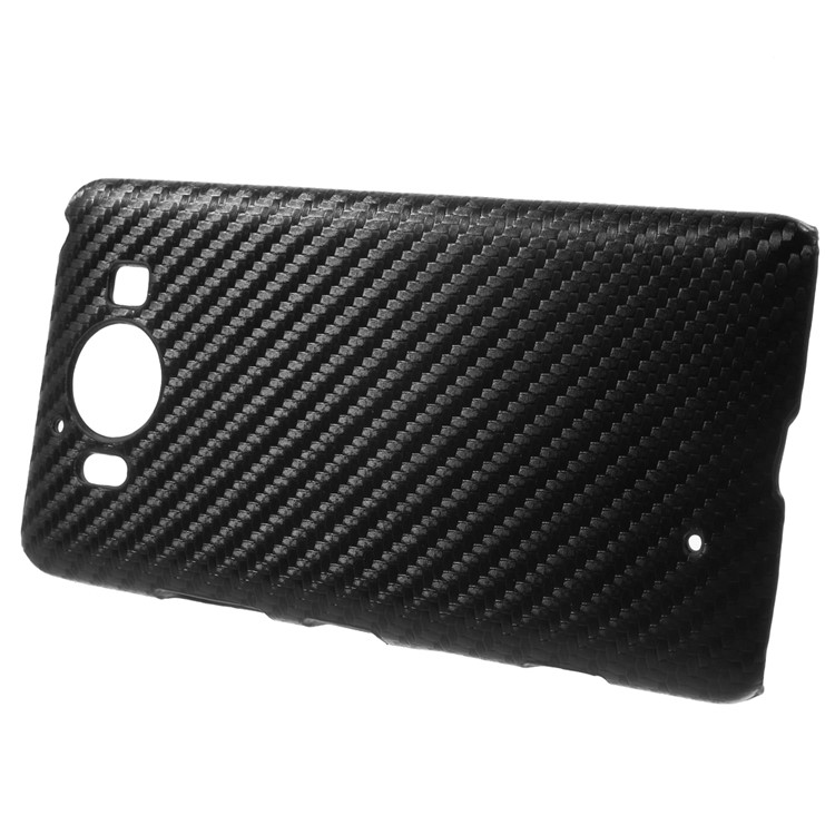 Carbon Fibre Leather Coated Hard PC Case for Microsoft Lumia 950 - Black-2