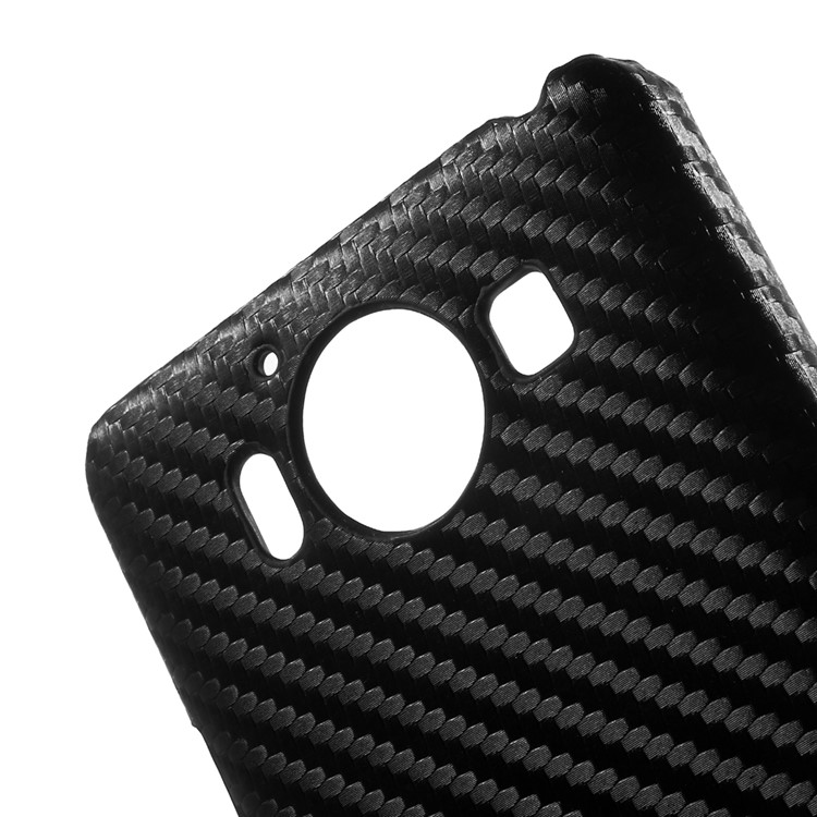 Carbon Fibre Leather Coated Hard PC Case for Microsoft Lumia 950 - Black-5