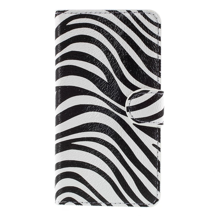 Flip PU Leather Stand Wallet Shell for Microsoft Lumia 550 - Zebra Stripes-3