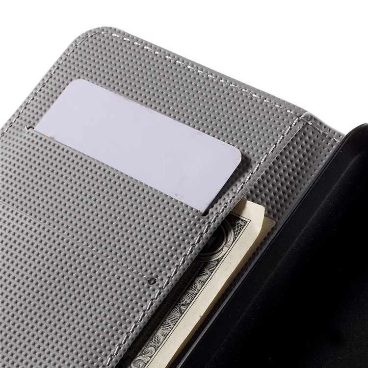 Flip PU Leather Stand Wallet Shell for Microsoft Lumia 550 - Zebra Stripes-7