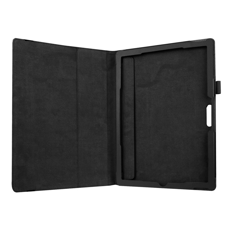 Lychee Folio Leather Case for Microsoft Surface Pro 4 with Stand - Black-8
