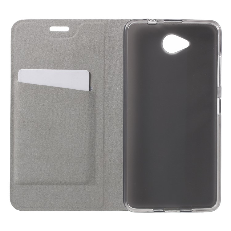 Contrast Color Steel Sheet Leather Case Stand for Microsoft Lumia 650 - Blue-9