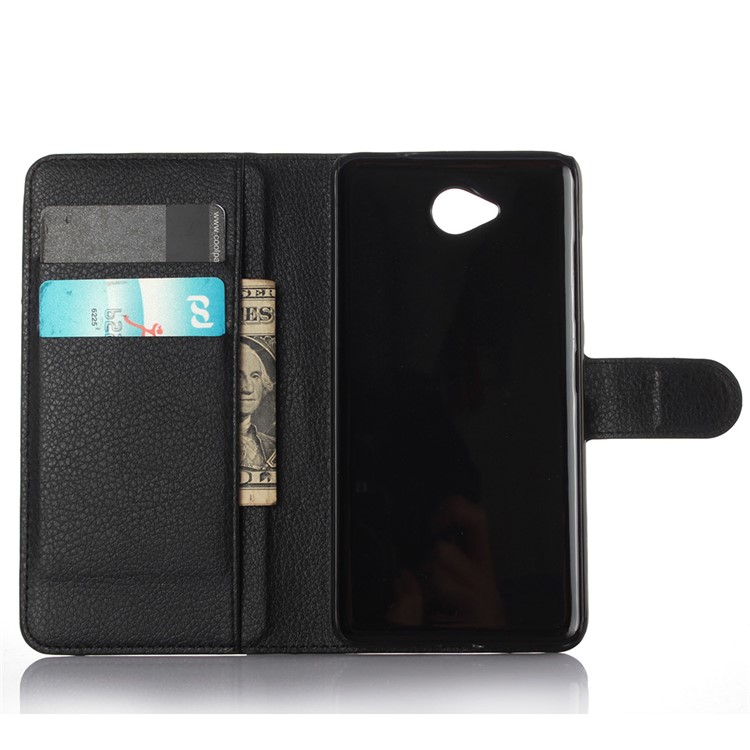 Litchi Texture Wallet Leather Case for Microsoft Lumia 650 - Black-4