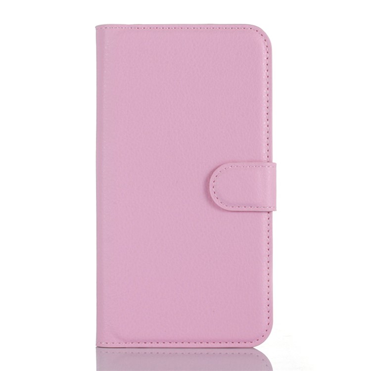Litchi Texture Leather Phone Cover for Microsoft Lumia 650 - Pink-1