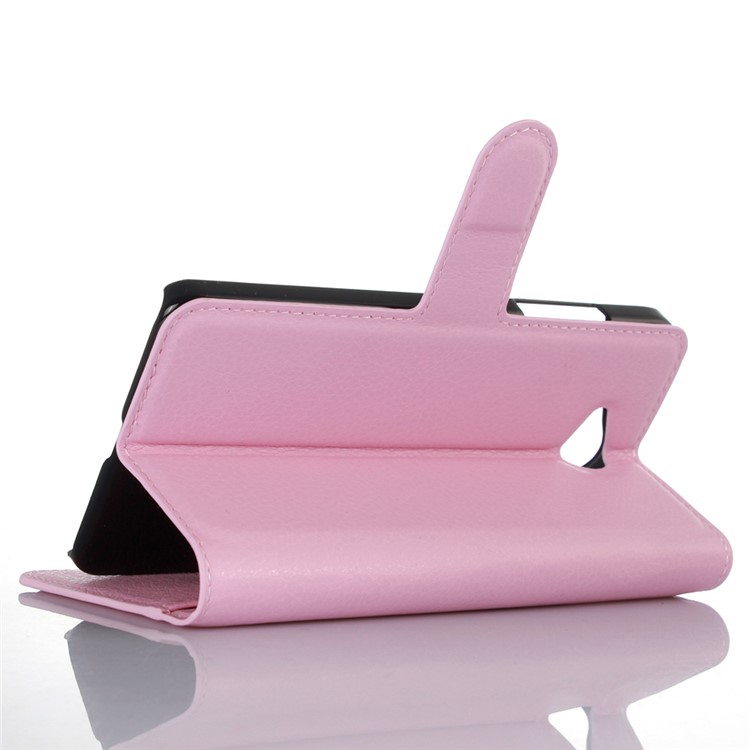 Litchi Texture Leather Phone Cover for Microsoft Lumia 650 - Pink-5