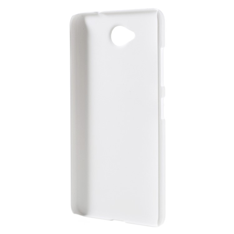 Rubberized Hard PC Phone Cover for Microsoft Lumia 650 - White-2