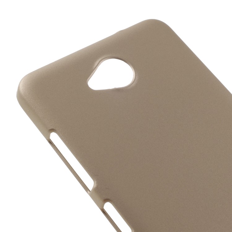 Rubberized Hard PC Phone Case for Microsoft Lumia 650 - Champagne-4