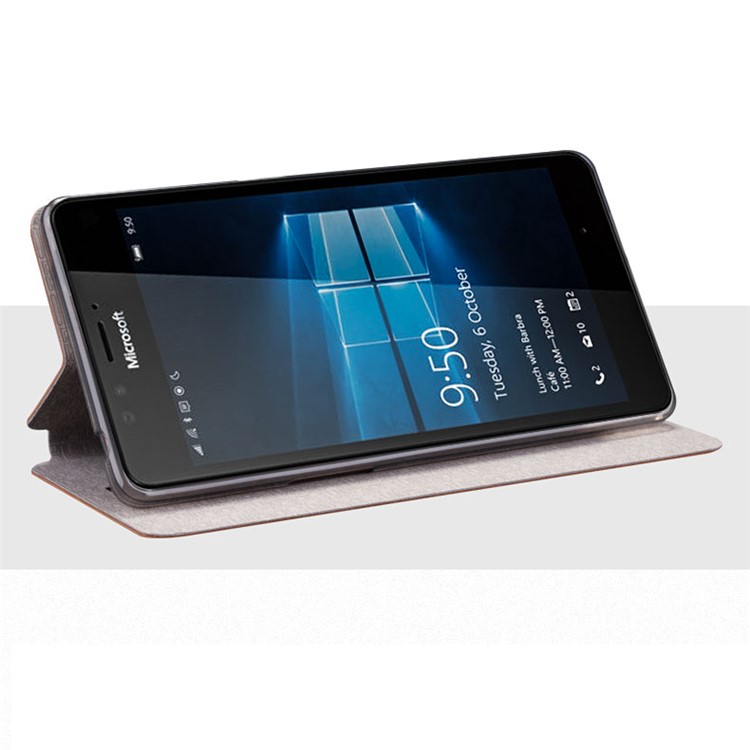 MOFI Rui Series Leather Stand Phone Cover for Microsoft Lumia 950 - Blue-3