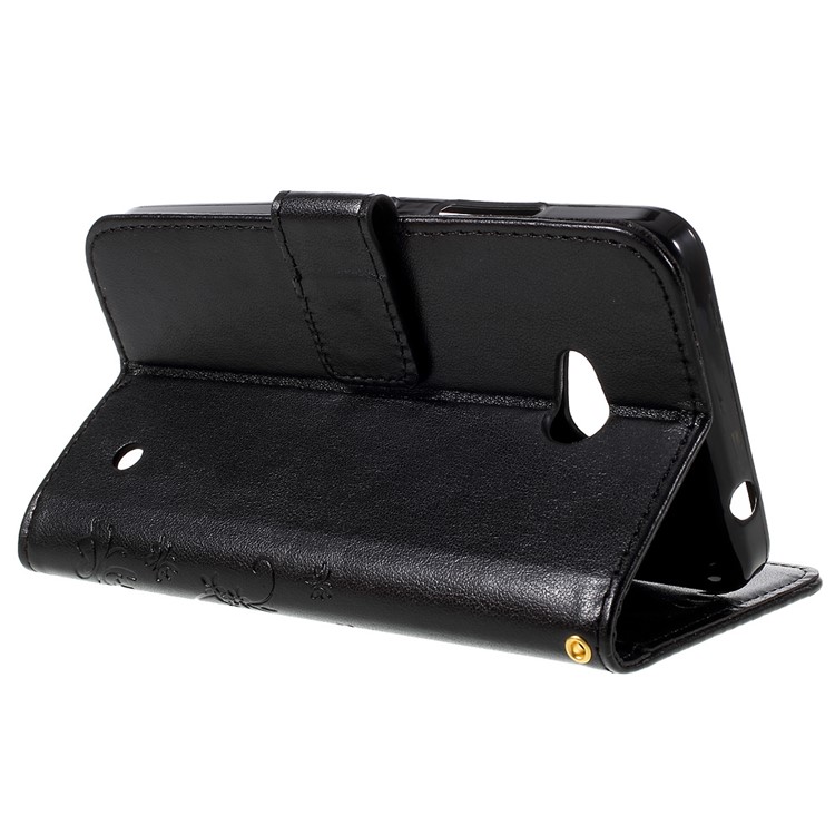 Butterfly Leather Wallet Case for Microsoft Lumia 640 LTE / Dual Sim - Black-5