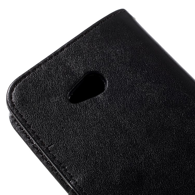 Butterfly Leather Wallet Case for Microsoft Lumia 640 LTE / Dual Sim - Black-9