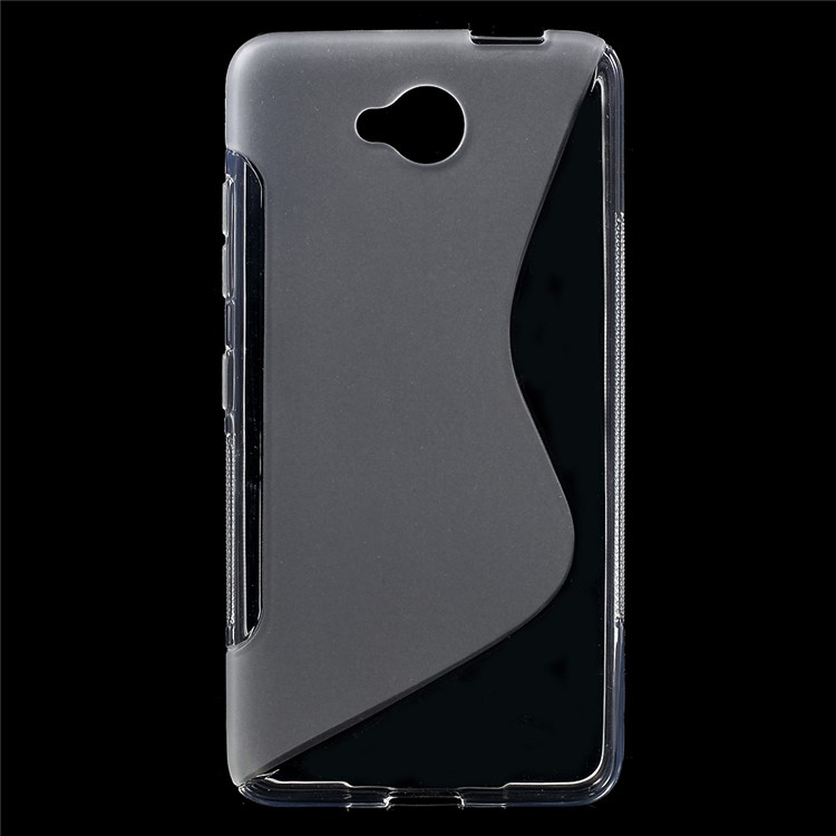 S Shape TPU Phone Case for Microsoft Lumia 650 - Transparent-1