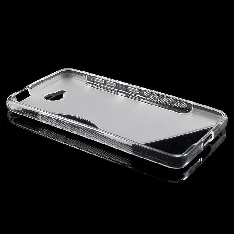 S Shape TPU Phone Case for Microsoft Lumia 650 - Transparent-3
