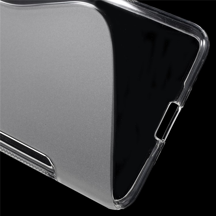 S Shape TPU Phone Case for Microsoft Lumia 650 - Transparent-4
