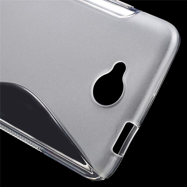 S Shape TPU Phone Case for Microsoft Lumia 650 - Transparent-5