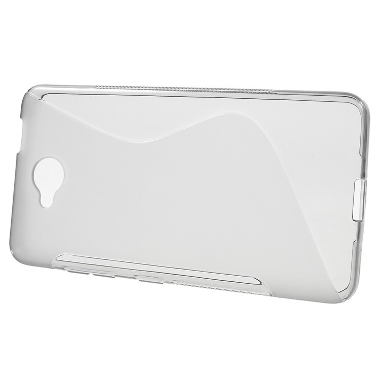 S Shape TPU Cover Case for Microsoft Lumia 650 - Grey-2