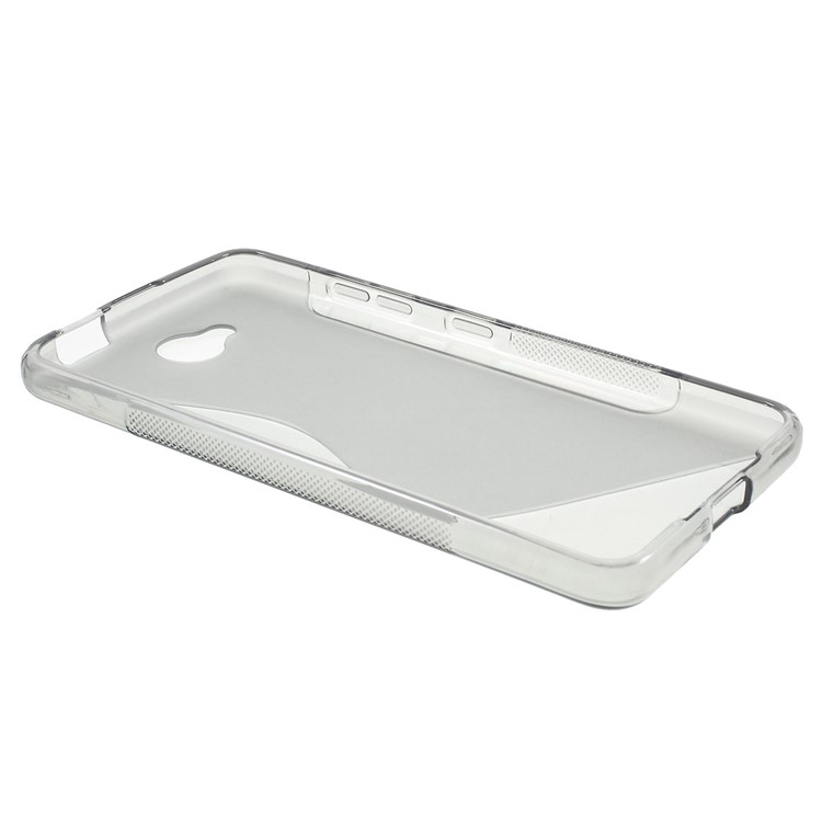 S Shape TPU Cover Case for Microsoft Lumia 650 - Grey-3