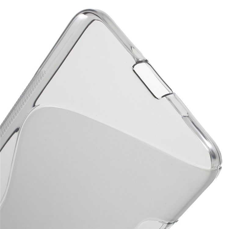 S Shape TPU Cover Case for Microsoft Lumia 650 - Grey-4