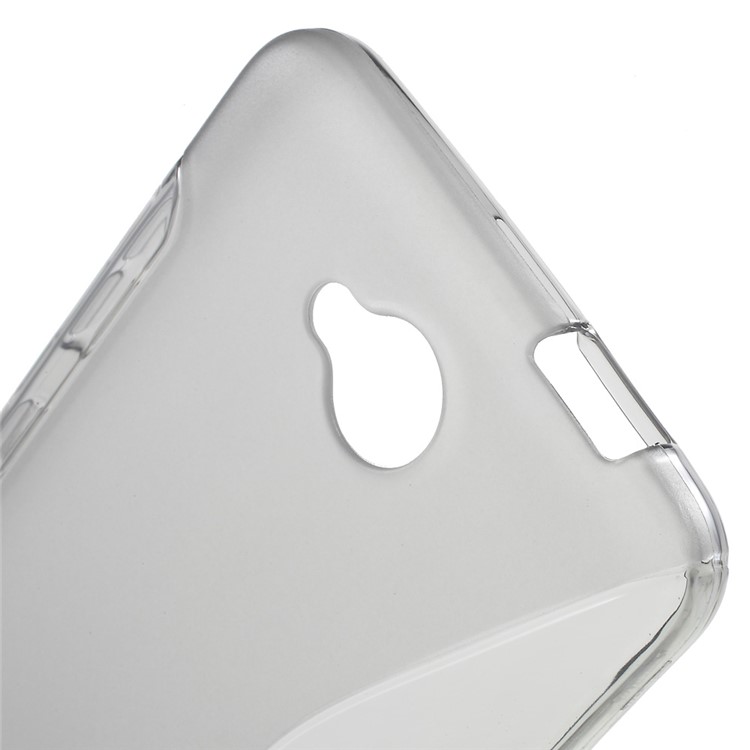 S Shape TPU Cover Case for Microsoft Lumia 650 - Grey-5