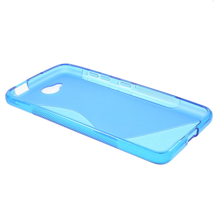 S Shape TPU Case for Microsoft Lumia 650 - Blue-3