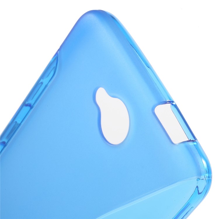 S Shape TPU Case for Microsoft Lumia 650 - Blue-5