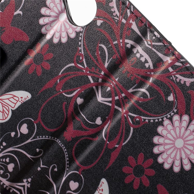 Wallet Leather Case for Microsoft Lumia 650 with Stand - Butterfly and Flower-6