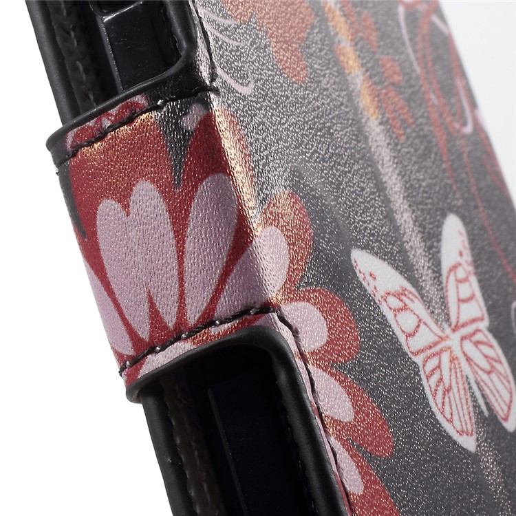 Wallet Leather Case for Microsoft Lumia 650 with Stand - Butterfly and Flower-7