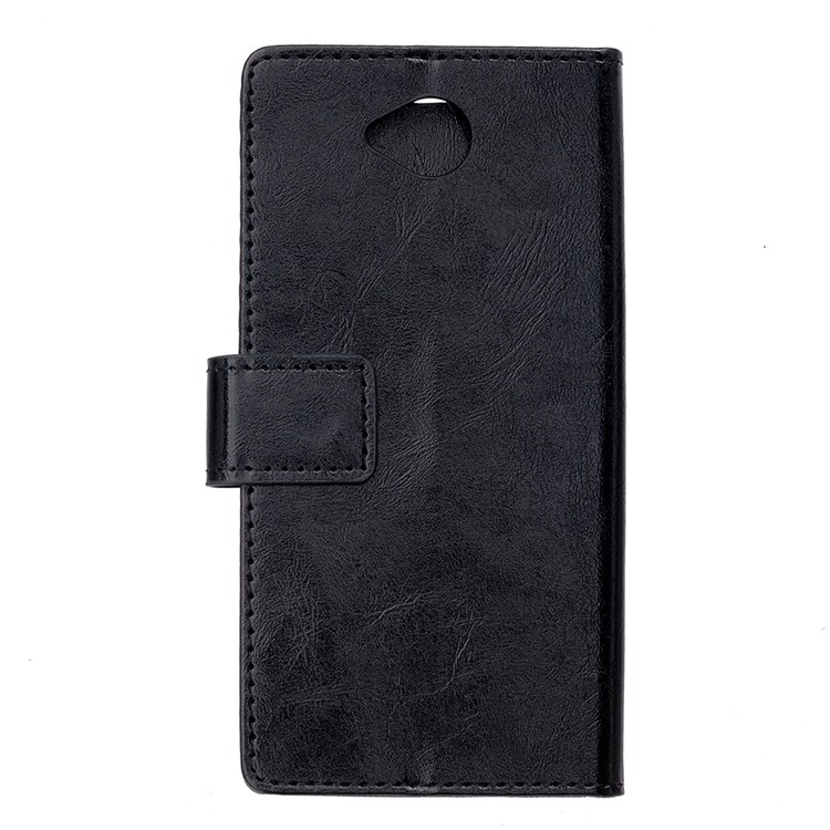 Crazy Horse Wallet Stand Leather Case for Microsoft Lumia 650 - Black-2