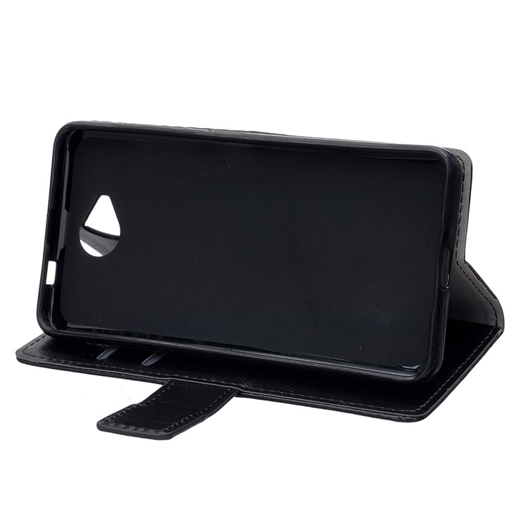 Crazy Horse Wallet Stand Leather Case for Microsoft Lumia 650 - Black-5