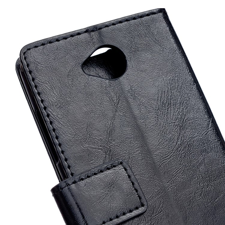 Crazy Horse Wallet Stand Leather Case for Microsoft Lumia 650 - Black-6