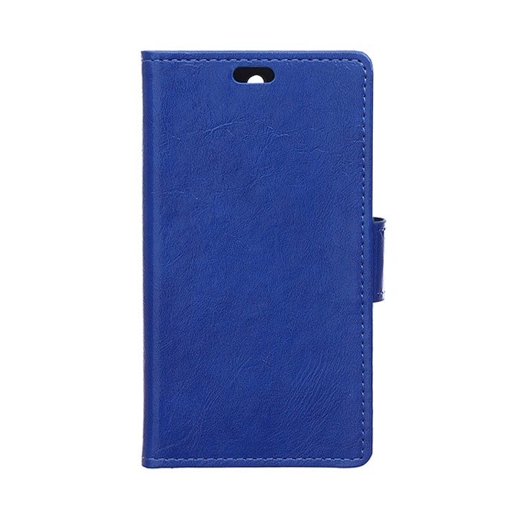 Crazy Horse Wallet Stand Leather Case for Microsoft Lumia 650 - Blue-1
