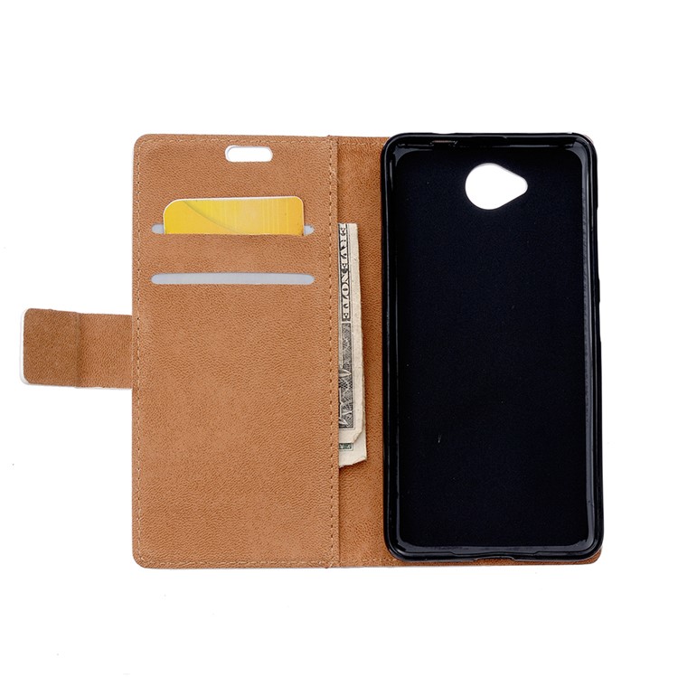 Wallet Leather Flip Case for Microsoft Lumia 650 - Mini Owls Cyan Background-3
