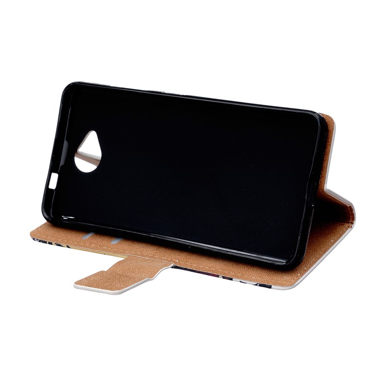 Card Holder Leather Flip Case for Microsoft Lumia 650 - Girl Flying Balloon-3