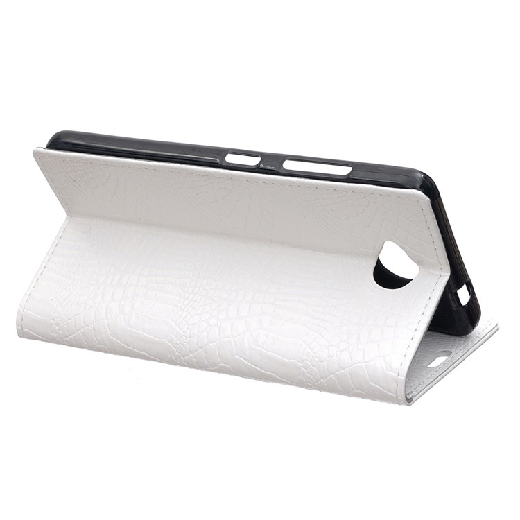 Crocodile Texture PU Leather Wallet Cover for Microsoft Lumia 650 - White-4