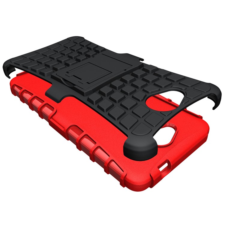Anti-slip PC + TPU Kickstand Back Case for Microsoft Lumia 650 / Dual - Red-3