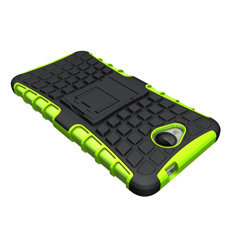 Anti-slip PC + TPU Kickstand Case for Microsoft Lumia 650 / Dual - Green-4
