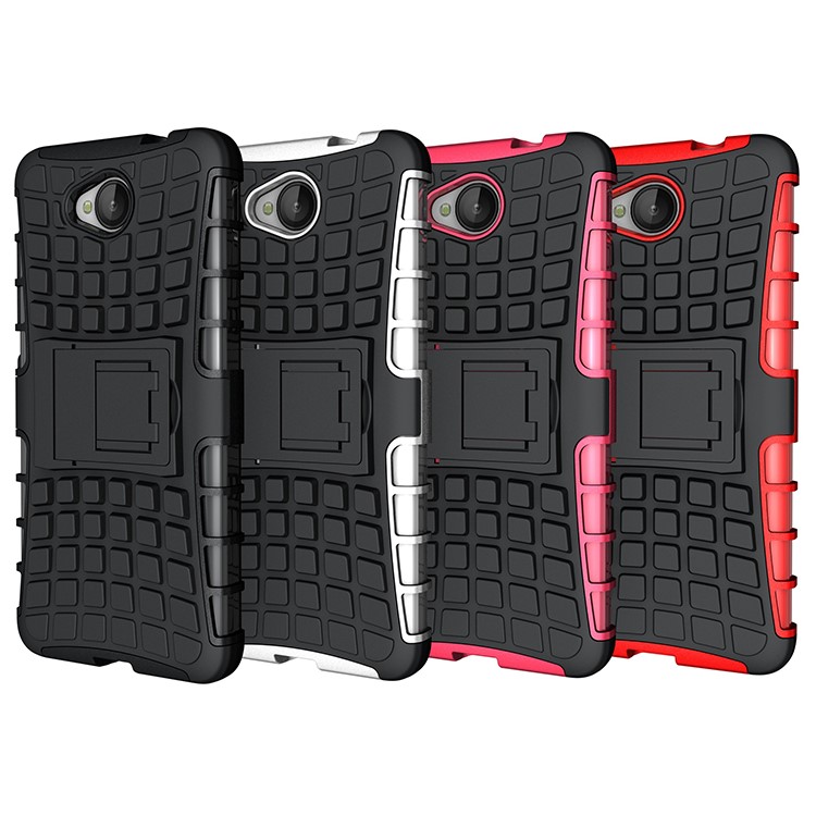 Anti-slip PC + TPU Kickstand Case for Microsoft Lumia 650 / Dual - Green-6