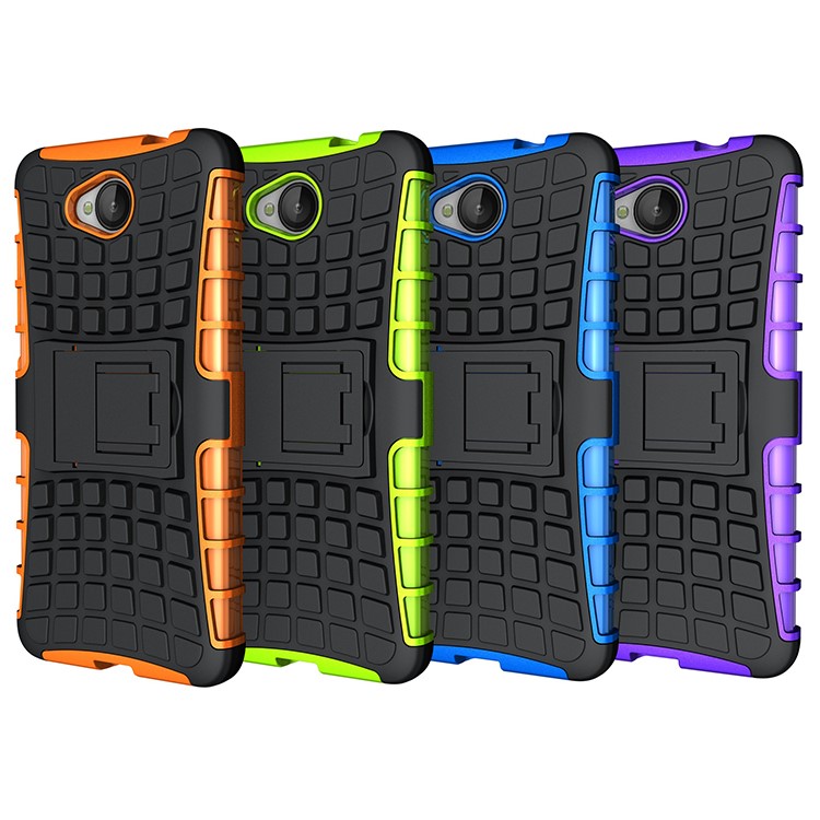 Anti-slip PC + TPU Kickstand Case for Microsoft Lumia 650 / Dual - Green-7