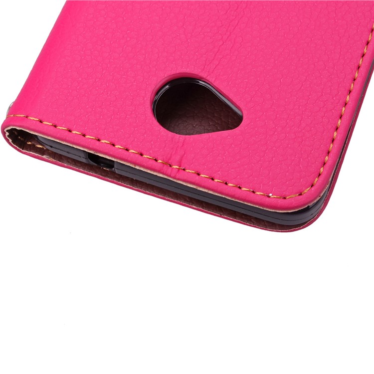 Leaf Shape Magnetic Flap PU Leather Wallet Case for Microsoft Lumia 650 / Dual - Rose-11