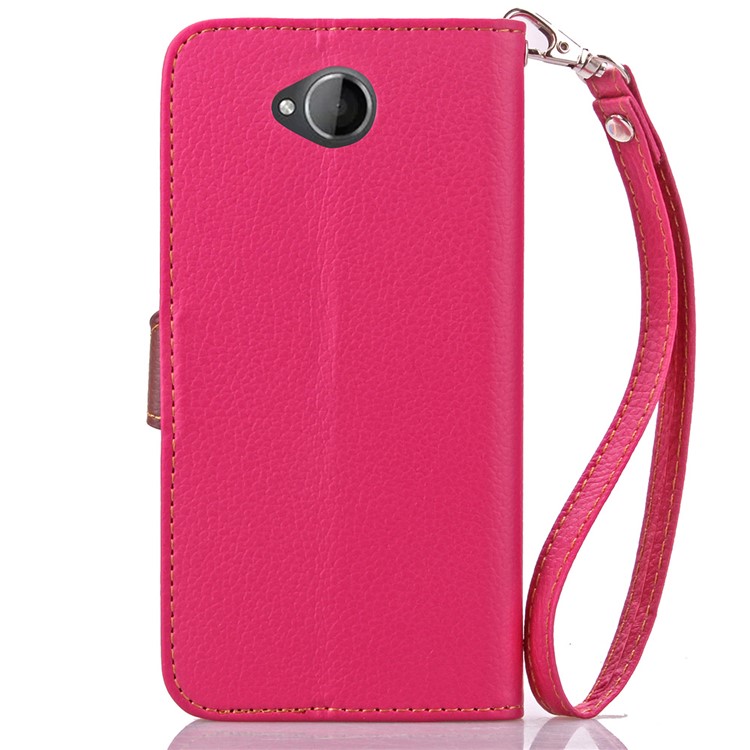 Leaf Shape Magnetic Flap PU Leather Wallet Case for Microsoft Lumia 650 / Dual - Rose-3