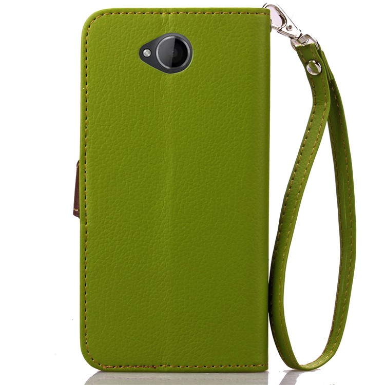Leaf Shape Magnetic Flap Leather Card Holder Case for Microsoft Lumia 650 / Dual - Green-3