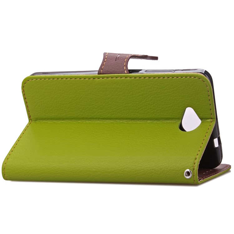 Leaf Shape Magnetic Flap Leather Card Holder Case for Microsoft Lumia 650 / Dual - Green-8