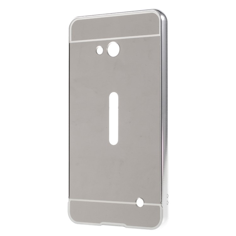 Sliding Metal Frame Plastic Shell for Microsoft Lumia 640 Dual Sim / 640 LTE Dual - Silver-3