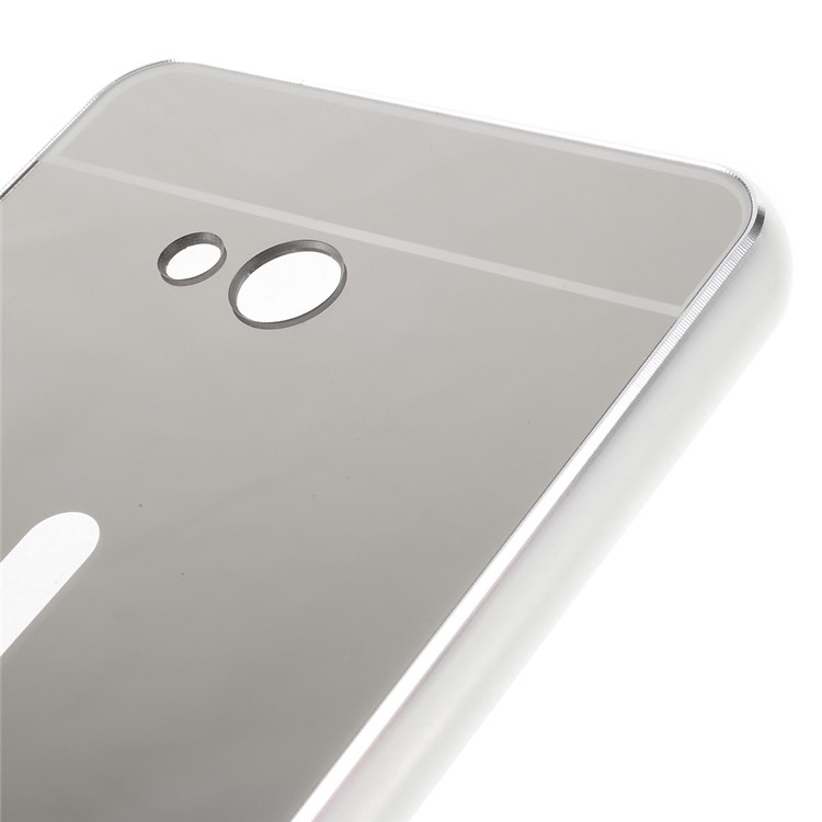 Sliding Metal Frame Plastic Shell for Microsoft Lumia 640 Dual Sim / 640 LTE Dual - Silver-7