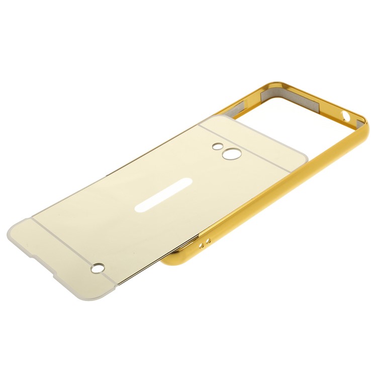 Sliding Metal Frame Plastic Shell Case for Microsoft Lumia 640 Dual Sim / 640 LTE Dual - Champagne Gold-5