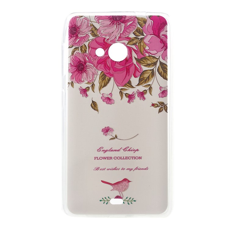 Softlyfit Embossed TPU Gel Case for Microsoft Lumia 535 / 535 Dual SIM - Garden Roses-1