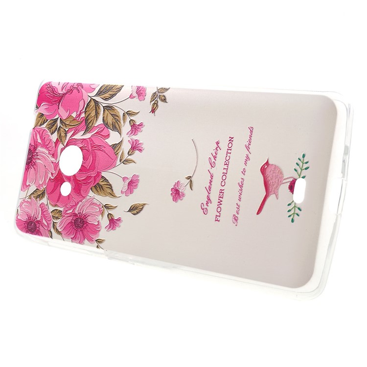 Softlyfit Embossed TPU Gel Case for Microsoft Lumia 535 / 535 Dual SIM - Garden Roses-2